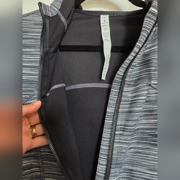 Lululemon Athletica Charcoal Striped Hoodie - Picture 10 of 13